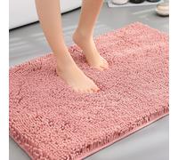 Tapis De Bain,Tapis Chenille À Cheveux Longs,Tapis De Sol De Baignoire De Salle De Bain,Entrée De Salon De Pièce,Coussinet De Pied Absorbant De Salle De Bain - Type Pink-Tpr-400mmx600mm #A