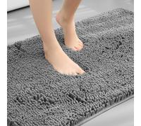Tapis De Bain,Tapis Chenille À Cheveux Longs,Tapis De Sol De Baignoire De Salle De Bain,Entrée De Salon De Pièce,Coussinet De Pied Absorbant De Salle De Bain - Type Dark Grey-Tpr-400mmx600mm #B