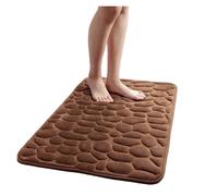 Tapis De Bain Tapis de Bain en Mousse à mémoire de Forme, Motif pavé en Relief, for Salle de Bain, lavabo, Baignoire, Tapis de Sol, paillasson for Salle de Bain(Coffee,40x60CM)
