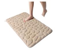 Tapis de Bain Tapis de Bain en Mousse à mémoire de Forme, Motif pavé en Relief, for Salle de Bain, lavabo, Baignoire, Tapis de Sol, paillasson for Salle de Bain(Camel,50x80CM)