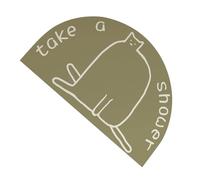 Tapis de Bain - Tapis de Douche Absorbant Antidérapant pour Bord de Baignoire en Terre Diatomée Demi-Cercle,Antidérapant Absorbant pour Salle de Bain Entrée Chambre Design Chat Cartoon