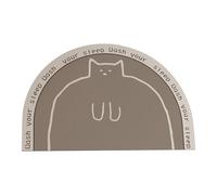 Tapis de Bain - Tapis de Douche Absorbant Antidérapant pour Bord de en Terre Diatomée Demi-Cercle - Carpette avec Motif Chat de Dessin Animé et Paillasson Anti-Dérapant pour pour l