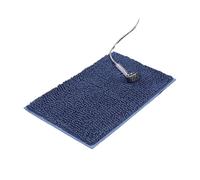 Tapis de bain,Tapis de douche Tapis en peluche de couleur unie for animaux de compagnie, coussin de siège de couchage for chat et chien, tapis de salle de bain doux, absorbant et antidérapant(Blue,50x