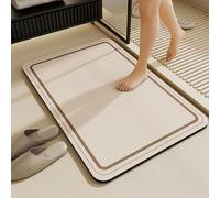 Tapis de Bain, Tapis Décoratif, Tapis de Porte d'entrée Interieur Design Cuisine de Douche Antidérapant Diatomite Absorbant l'eau(A,45x70cm)