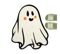Tapis De Bain, Tapis Fantôme d'halloween, Tapiss D'extérieur Fantômes De Dessin Animé pour Porte D'entrée, Tapiss De Porte Fantômes Créatifs, Non Glissant, Tampon De Bienvenue pour Décoration