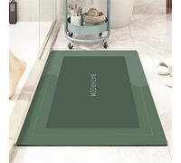 Tapis de Bain, Tapis Salle de Bain, Tapis de Bain Antiderapant, Tapis, Coussinets, Tapis de Douche, Tapis de Douche AntidéRapant, Tapis de Salle de Bain Absorbant, Tapis Diatomite Vert-90x120cm