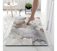 Tapis de Bain, Tapis Salle de Bain, Tapis de Bain Antiderapant, Tapis, Coussinets, Tapis de Douche, Tapis de Douche AntidéRapant, Tapis de Salle de Bain Absorbant, Tapis Diatomite Marbre-80x150cm