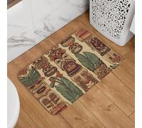 Tapis De Bain Tiki Vintage 40X60Cm Home Tapis Anti-Poussière Durable Paillasson pour Intérieur Couloirs Cuisine