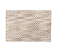 Tapis de Bain Tressé en Coton "Dégradé" 50x75cm Taupe