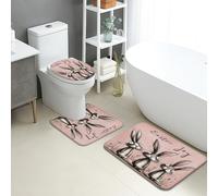 Tapis De Bain Trois Pièces Lapin Mignon De Pâques Bath Mat Antidérapant Durable Décoratif Tapis De Bain, pour Bathroom, Cuisine, Chambre