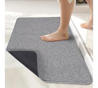 Tapis de Bain Ultra Fin en Caoutchouc antidérapant pour Salle de Bain, séchage Rapide, Lavable en Machine, Poils Bas, Absorbant, Douche à l'extérieur, évier, Accessoires de décoration d'intérieur