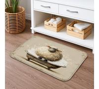 Tapis de bain vintage à motif mouton mignon, absorbant, antidérapant, confortable, en flanelle, lavable en flanelle, pour salle de bains, toilettes, toilettes, décoration 40,6 x 61 cm