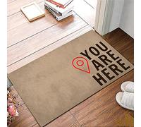 Tapis De Bain Vous Êtes Ici Emplacement Amusant, Style Minimaliste Tapis Entrée Intérieur Doux Absorbant Paillasson D'Entree pour D'Entrée Jardin Salon 40X60Cm