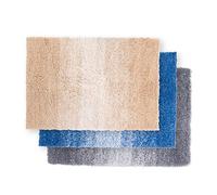 Tapis de bain Wave - Antidérapant et à séchage rapide - 50 x 80 cm - Gris/blanc