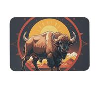 Tapis de bain Wild American Bison Mountains Diatomée Absorbe l'humidité et la saleté, paillasson avec dos en caoutchouc antidérapant, tapis de sol adapté sous la porte, pour salle de bain, baignoire