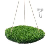 Tapis de balançoire pour oiseaux - Filet d'escalade à suspendre, perchoir en bois, grand cadre à crochet | Échelle d'exercice en corde naturelle (pour inséparables, perruches, cacatoès, aire de jeu)