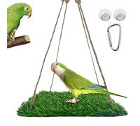 Tapis de balançoire pour oiseaux - Hamac en polypropylène synthétique - Accessoire de cage à corde suspendue - Perchoir confortable pour les inséparables perruches, perroquets à longue queue qui se