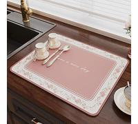 Tapis de Bar pour Plan de Travail, Tapis de déversement Service Bar cafetière Tailles Multiples Styles for Les comptoirs Cuisine(L Style,Width40*length50cm)