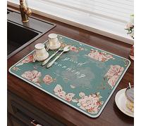 Tapis de Bar pour Plan de Travail, Tapis de déversement Service Bar cafetière Tailles Multiples Styles for Les comptoirs Cuisine(E Style,Width40*length50cm)