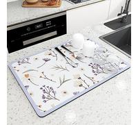 Tapis de Bar pour Plan de Travail, Tapis de déversement Service Bar cafetière Tailles Multiples Styles for Les comptoirs Cuisine(A Style,Width50*length60cm)