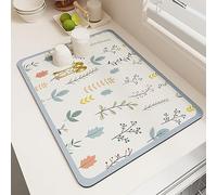 Tapis de Bar pour Plan de Travail, Tapis de déversement Service Bar cafetière Tailles Multiples Styles for Les comptoirs Cuisine(O Style,Width40*length50cm)