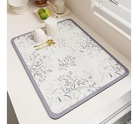 Tapis de Bar pour Plan de Travail, Tapis de déversement Service Bar cafetière Tailles Multiples Styles for Les comptoirs Cuisine(Q Style,Width30*length40cm)