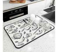 Tapis de Bar pour Plan de Travail, Tapis de déversement Service Bar cafetière Tailles Multiples Styles for Les comptoirs Cuisine(C Style,Width30*length40cm)