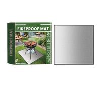 Tapis de barbecue - 100 x 100 cm - Grand tapis ignifuge - Large application - Tapis de sol résistant à l'huile avec design imperméable à l'huile - Pour camping, jardin, barbecue à gaz portable