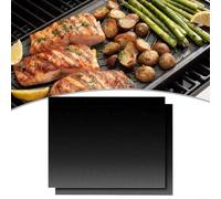 Tapis de barbecue anti-adhésif réutilisable pour griller des steaks, du poulet, du poisson et des légumes sur n'importe quel barbecue extérieur sans que les aliments ne tombent à travers les grilles