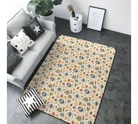 Tapis de barbecue et grill pour décoration de salon, tapis antidérapant lavable, tapis d'intérieur pour chambre à coucher, salon, 203,2 x 147,3 cm
