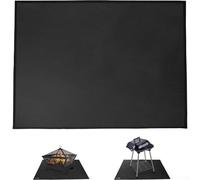 Tapis de barbecue résistant à l'huile ignifuge pour les voyages en plein air, protège les sols de terrasse et de cheminée, tapis pour barbecues (100 x 152 cm, 39 x 60 cm)