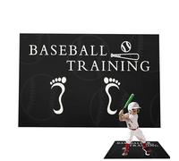 Tapis de baseball pour cage de frappe, tapis d'entraînement de frappeur de baseball, tapis de frappe professionnel anti-disligent | Pad d'entraînement de softball pour