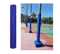 Tapis de bâton de basket-ball - Revêtement durable et résistant aux intempéries et aux UV pour poteau rond en métal - Tapis de sécurité pour garage, sous-sol et cour extérieure (H-2,4 m, diamètre 20,3
