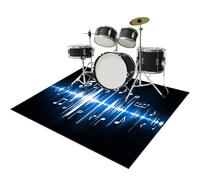 Tapis de Batterie Acoustique Insonorisant - Tapis pour Batterie et Percussions - Tapis de Tambour - Tapis pour Batterie Electronique - Anti Bruit Tapis de Batterie - Tapis Antidérapant 180 x 150 cm