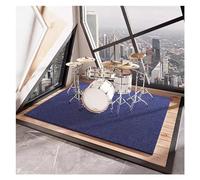 Tapis de batterie insonorisant de 6 mm d'épaisseur, tapis de passage pour piano droit et batterie, tapis de sol antidérapant pour salon, cinéma, salle de sport, danse (couleur : bleu, taille 120 x 120
