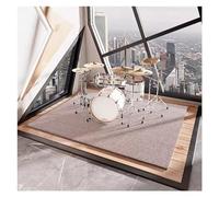 Tapis de batterie insonorisant de 6 mm d'épaisseur, tapis de passage pour piano droit et batterie, tapis de sol antidérapant pour salon, cinéma, salle de sport, danse (couleur : marron, taille 100 x 1