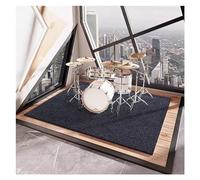 Tapis de batterie insonorisant de 6 mm d'épaisseur, tapis de passage pour piano droit et batterie, tapis de sol antidérapant pour salon, cinéma, salle de sport, danse (couleur : noir, taille 100 x 180
