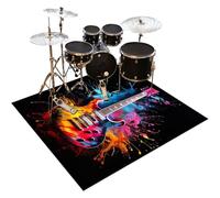 Tapis de batterie insonorisé à tambour tapis de batterie 120 x 80 cm tapis pour piles électroniques caisse claire acoustique Snare Drum Instruments de musique Tapis antidérapant pour batterie