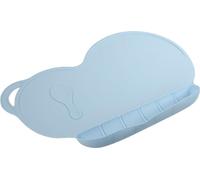Tapis de bébé en silicone - tétine anti -glissement imperméable à l'eau -enfant pliable - set de table à manger (bleu clair)