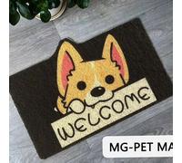 Tapis de bienvenue Corgi Motif Tapis l Welcome Tapis de sol chien antidérapant - Adorable tapis pour couloir & entrée, tapis de propreté pour les amis des animaux domestiques