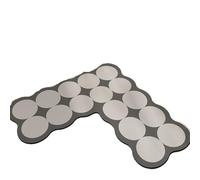 Tapis de bienvenue en forme de L - Tapis de sol décoratif absorbant l'eau et antidérapant pour salle de bain et cuisine (EM-4, 120 x 120 cm)