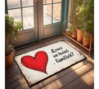 Tapis de bienvenue en plein air pour l'automne Amour, mariage et famille : un voyage sincère paillasson décoration de chambre pour hommes paillassons avec des dictons amusants (50 x 80 cm)