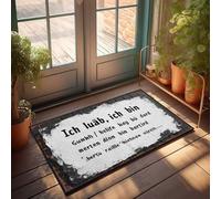 Tapis de bienvenue extérieur automne amour, vie et humilité : une réflexion germanique sur l'existence paillasson Shoes Here Mat Paillasson entrée intérieure (50 x 80 cm)