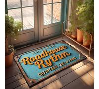 Tapis de bienvenue extérieur automne Roadhouse Rhythm: A Musical Journey Through Time Doormat Shoes Here Mat Paillasson Intérieur Entrée (50 x 80 cm)
