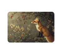 Tapis de bienvenue imprimé renard chasse 40,6 x 61 cm paillasson adapté pour salle de bain, salon, balcon, porte d'entrée