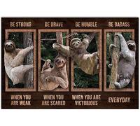 Tapis De Bienvenue Lavable Tapis De Porte Paresse Sois Fort Quand Tu ES Faible Sois Courageux Quand Tu As Peur Sois Badass Anti-Saleté Tapi De Douche pour Chambre Intérieur 40X60Cm