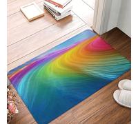 Tapis De Bienvenue Océan Rainbow, Lavable Tapi D'Entrée Anti-Saleté Paillasson 40X60Cm pour Intérieur Extérieur Chambre