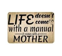 Tapis de bienvenue pour porte d'entrée. La vie ne vient pas avec un manuel. Tapis d'entrée intérieur/extérieur antidérapant. Tapis de sol pour la maison, la salle de bain, la cuisine, le porche. Ca