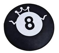 Tapis de Billard, Billard Rond Noir 8 Tapis, Rug de Snooker pour Chambres d'enfants,Rug de Snooker Anti-Boulochage,Tapi pour Chaise de Chambre d'enfant et Tapi de Bain (60 × 60 cm)