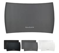 Tapis de Bol KaraLuna en Silicone 48x30m (Gris, courbé) Tapis gamelle Chien Tapis gamelle Chat Tapis Silicone Animaux Tapis d’Alimentation pour Chat en Silicone